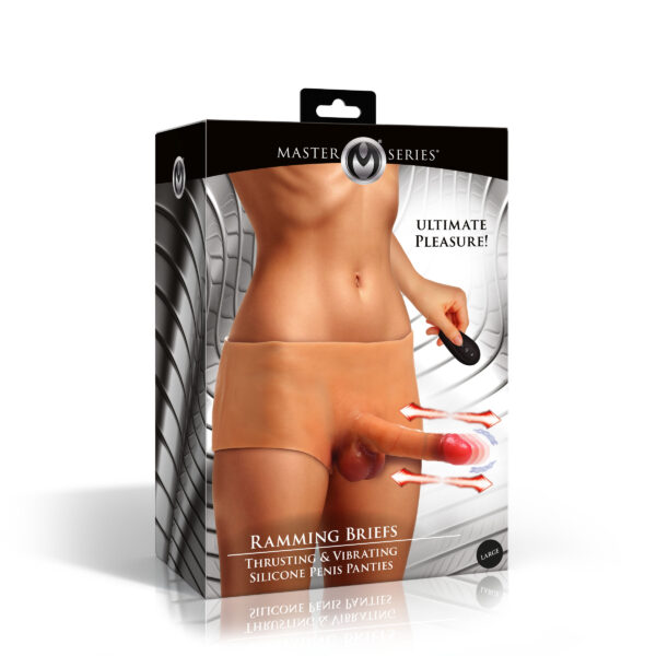 Ramming Briefs Thrusting and Vibrating Silicone Penis Panties - Large Ramming Briefs Thrusting and Vibrating Silicone Penis Panties - Large