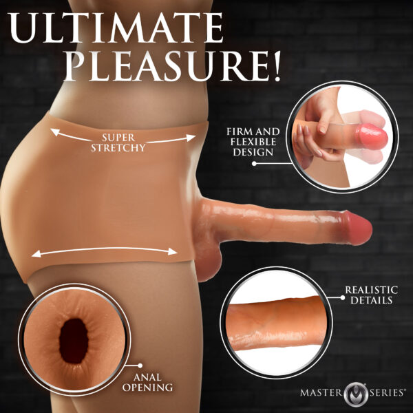 Ramming Briefs Thrusting and Vibrating Silicone Penis Panties - Small