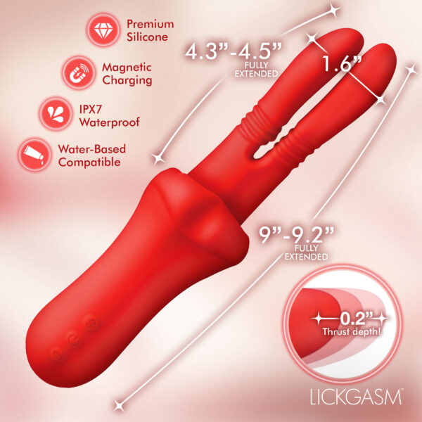 Double Licker Thrusting Silicone Vibrator Double Licker Thrusting Silicone Vibrator