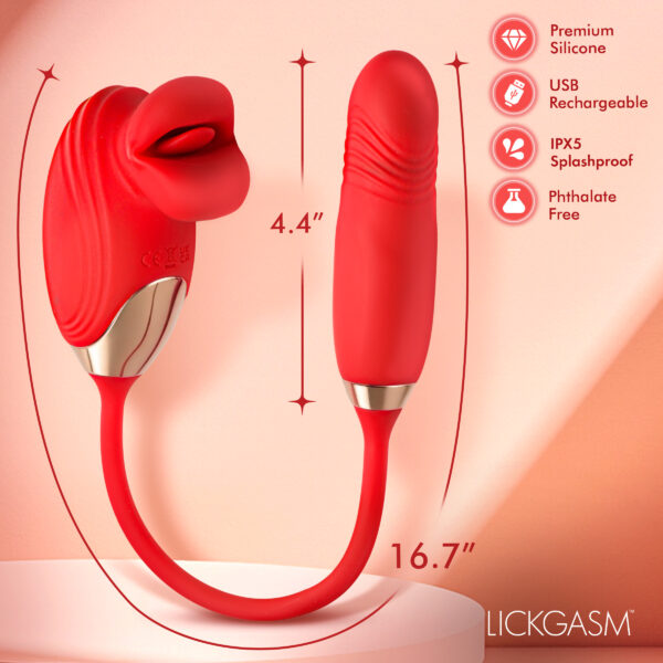 Bliss Kiss Kissing Clitoral Stimulator w/ Thrusting Vibrator Bliss Kiss Kissing Clitoral Stimulator w/ Thrusting Vibrator