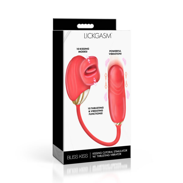 Bliss Kiss Kissing Clitoral Stimulator w/ Thrusting Vibrator Bliss Kiss Kissing Clitoral Stimulator w/ Thrusting Vibrator