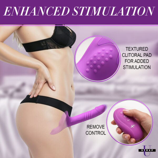Thrusting and Vibrating Strap-On w/ Harness