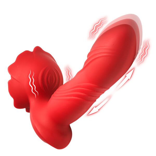 Rose Thrust Thrusting Silicone Vibrator Rose Thrust Thrusting Silicone Vibrator