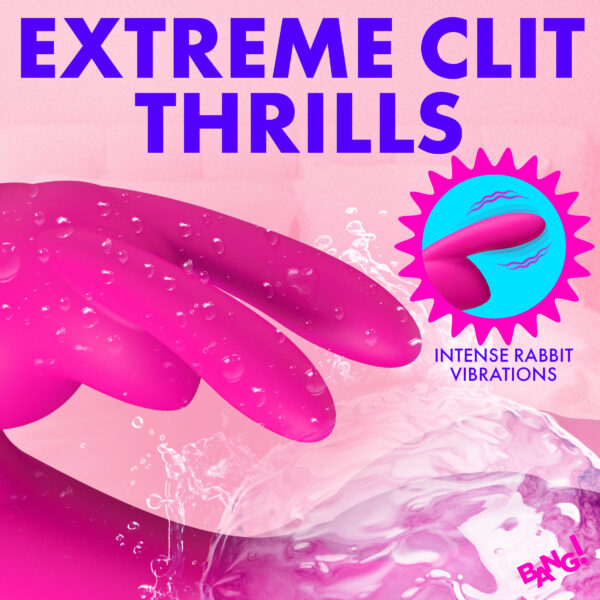 Flexible Vibrating Silicone Mini Rabbit - Pink