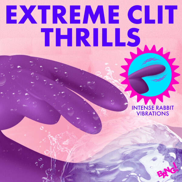 Flexible Vibrating Silicone Mini Rabbit - Purple