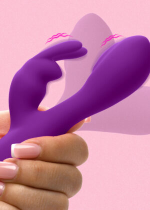 Homepage Flexible Vibrating Silicone Mini Rabbit - Purple