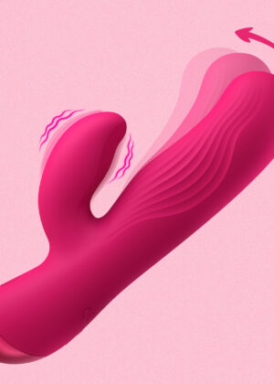Flexible Ribbed Silicone Rabbit Vibrator