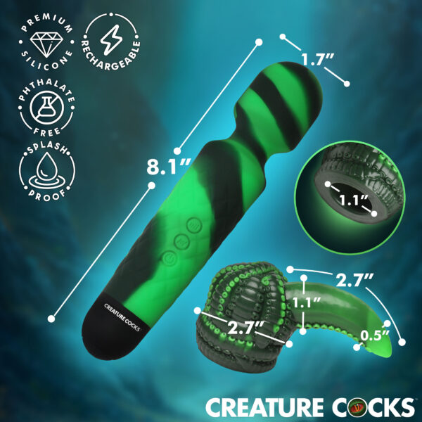 Octo Wand Silicone Vibrating Wand + Attachment Octo Wand Silicone Vibrating Wand + Attachment