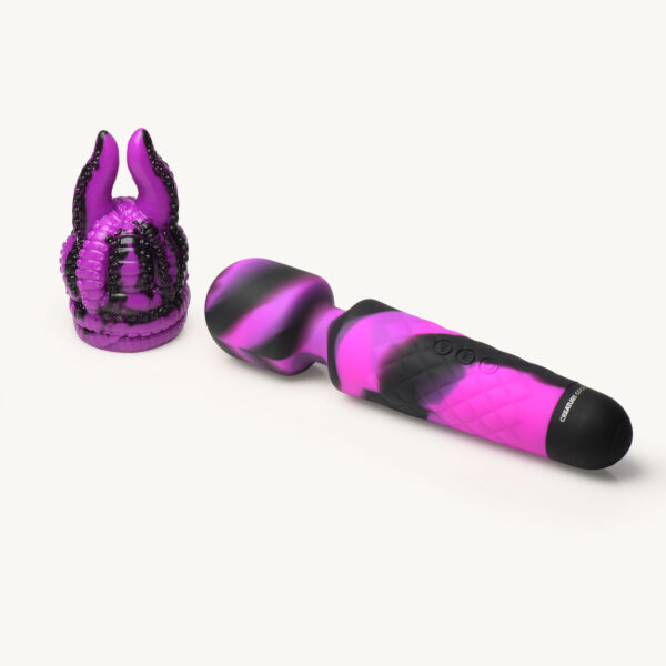 Tenta Wand Silicone Vibrating Wand + Attachment Tenta Wand Silicone Vibrating Wand + Attachment