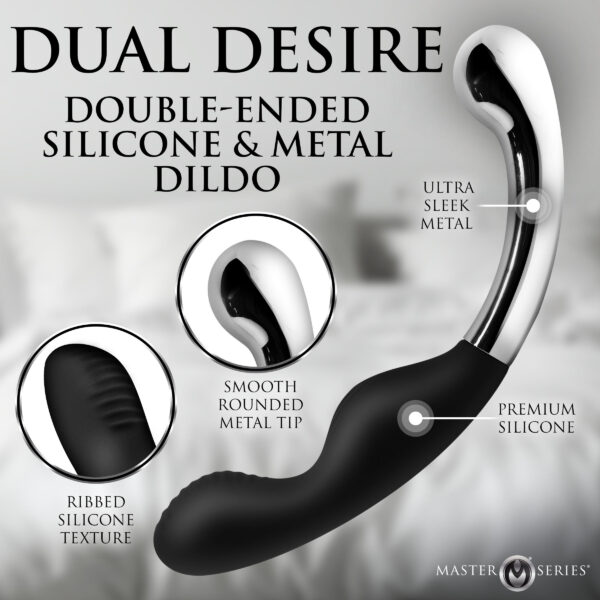 Dual Desire Dual-Ended Silicone and Metal Dildo Dual Desire Dual-Ended Silicone and Metal Dildo