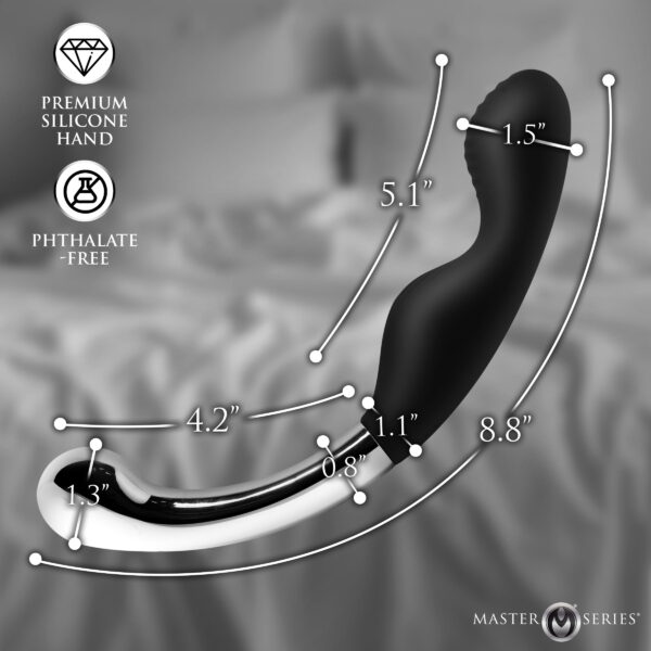 Dual Desire Dual-Ended Silicone and Metal Dildo Dual Desire Dual-Ended Silicone and Metal Dildo