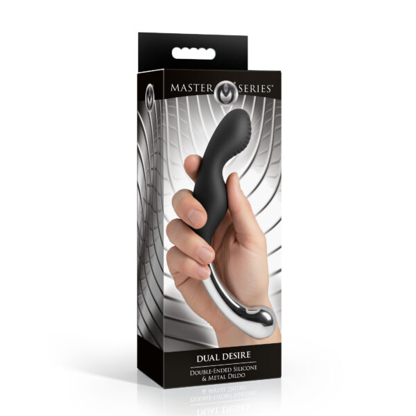 Dual Desire Dual-Ended Silicone and Metal Dildo Dual Desire Dual-Ended Silicone and Metal Dildo