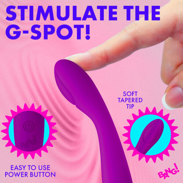 Flexible Silicone G-Spot Vibrator - Purple