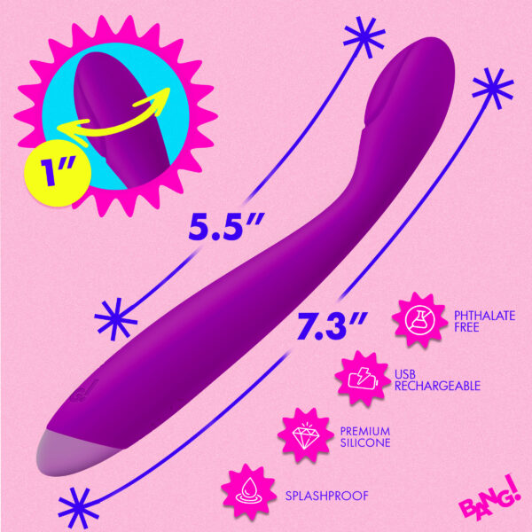 Flexible Silicone G-Spot Vibrator - Purple