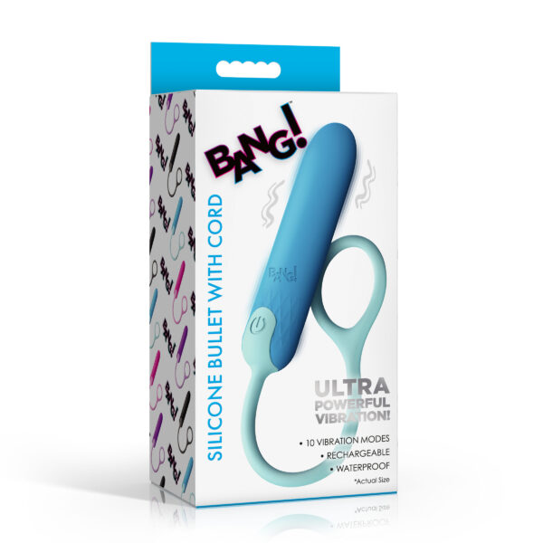 Silicone Bullet with Cord - Blue