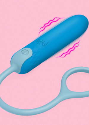 Silicone Bullet with Cord - Blue