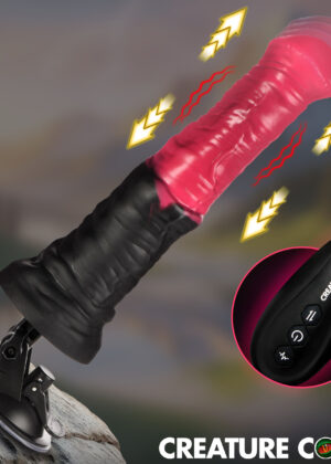 Thrusting Gallop Thrusting and Vibrating Silicone Dildo