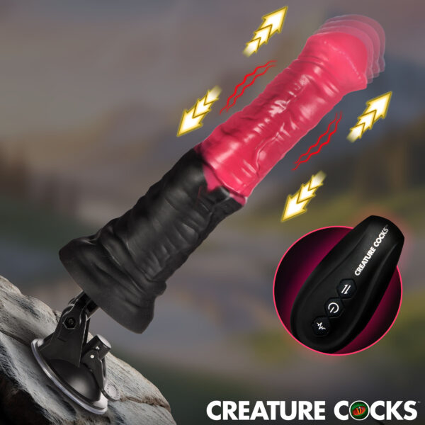 Thrusting Gallop Thrusting and Vibrating Silicone Dildo