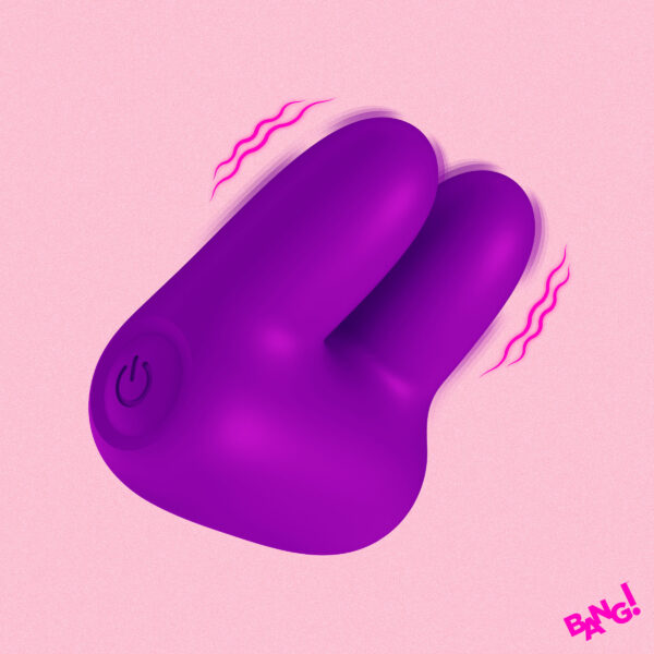 Dual Silicone Vibrator - Purple