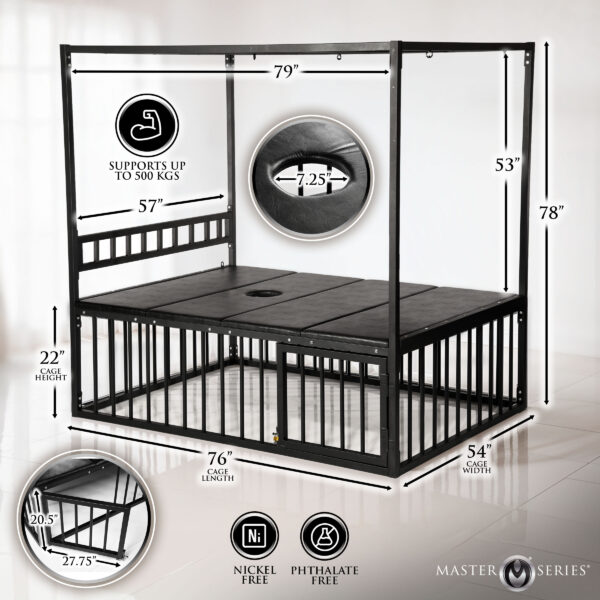 Bondage Bed with Cage Bondage Bed with Cage