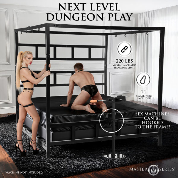 King Size Dungeon Bed with Suspension Canopy King Size Dungeon Bed with Suspension Canopy