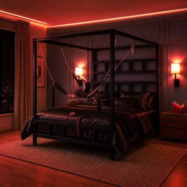King Size Dungeon Bed with Suspension Canopy King Size Dungeon Bed with Suspension Canopy