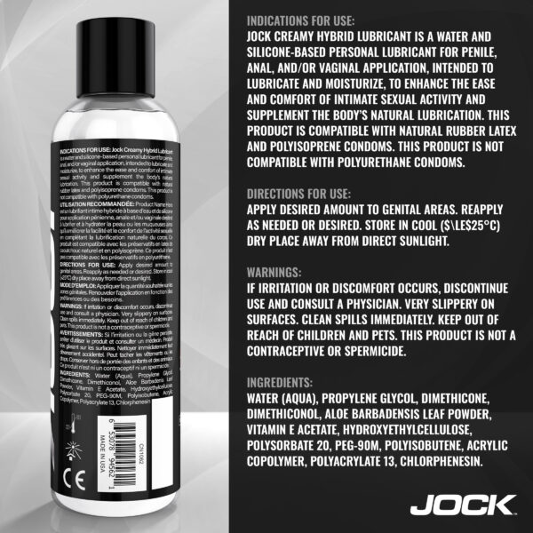 JOCK Creamy Cum Lubricant 8oz JOCK Creamy Cum Lubricant 8oz