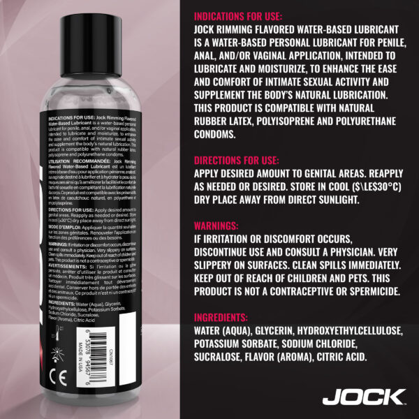 JOCK Rimming Lubricant 8oz - Cherry JOCK Rimming Lubricant 8oz - Cherry