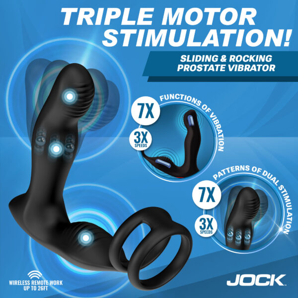 P-Drive Sliding & Rocking Prostate Vibrator w/ C-Ring P-Drive Sliding & Rocking Prostate Vibrator w/ C-Ring