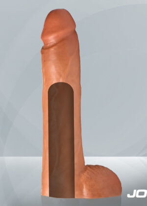 JOCK 10" Dildo with Balls Latte